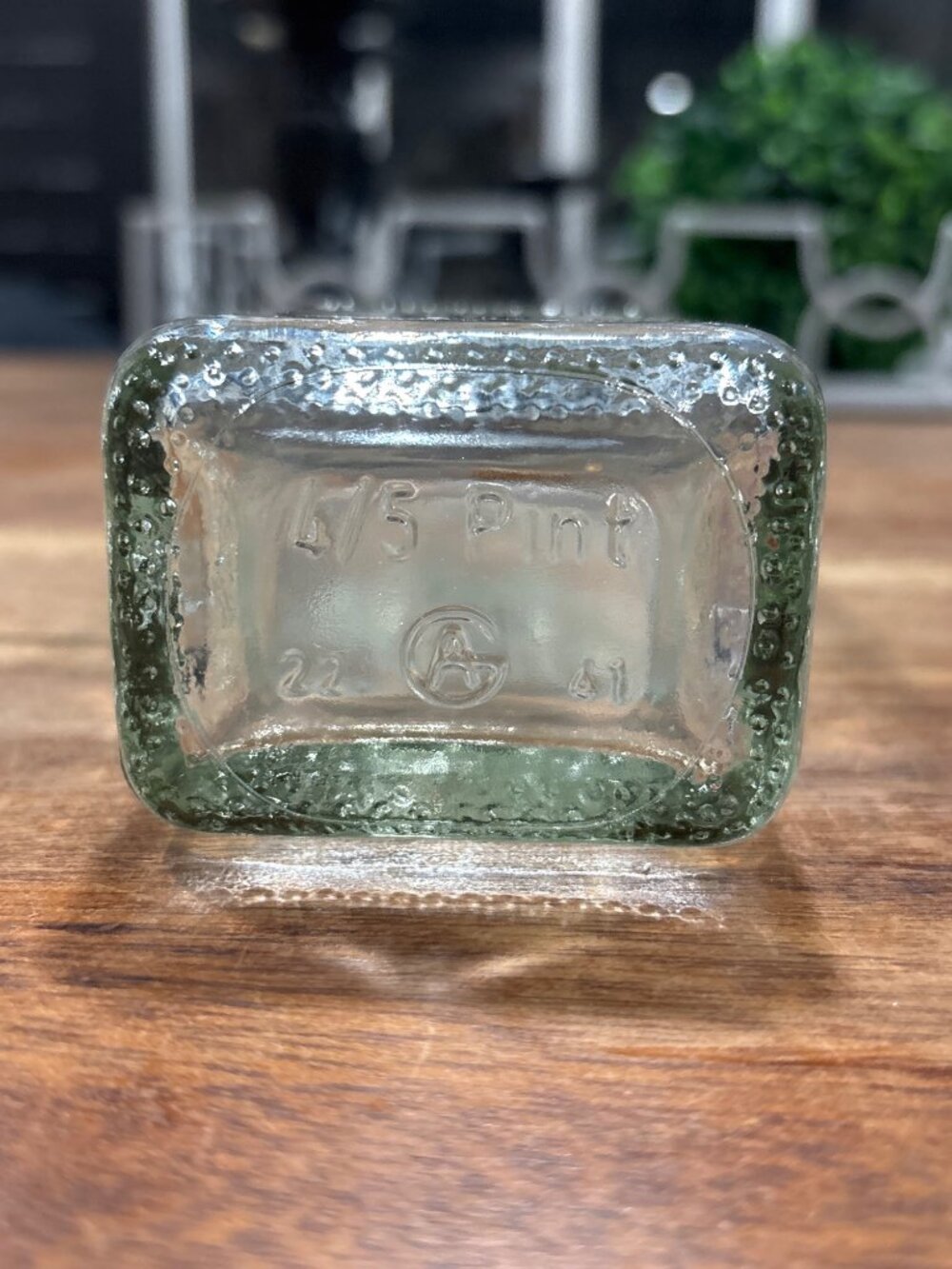 Vintage Schladerer Clear Glass Liquor Bottle With Red Cap Embossed Design - Picture 4 of 7